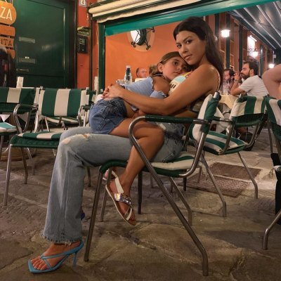 Kourtney Kardashian and Penelope Disick in Italy