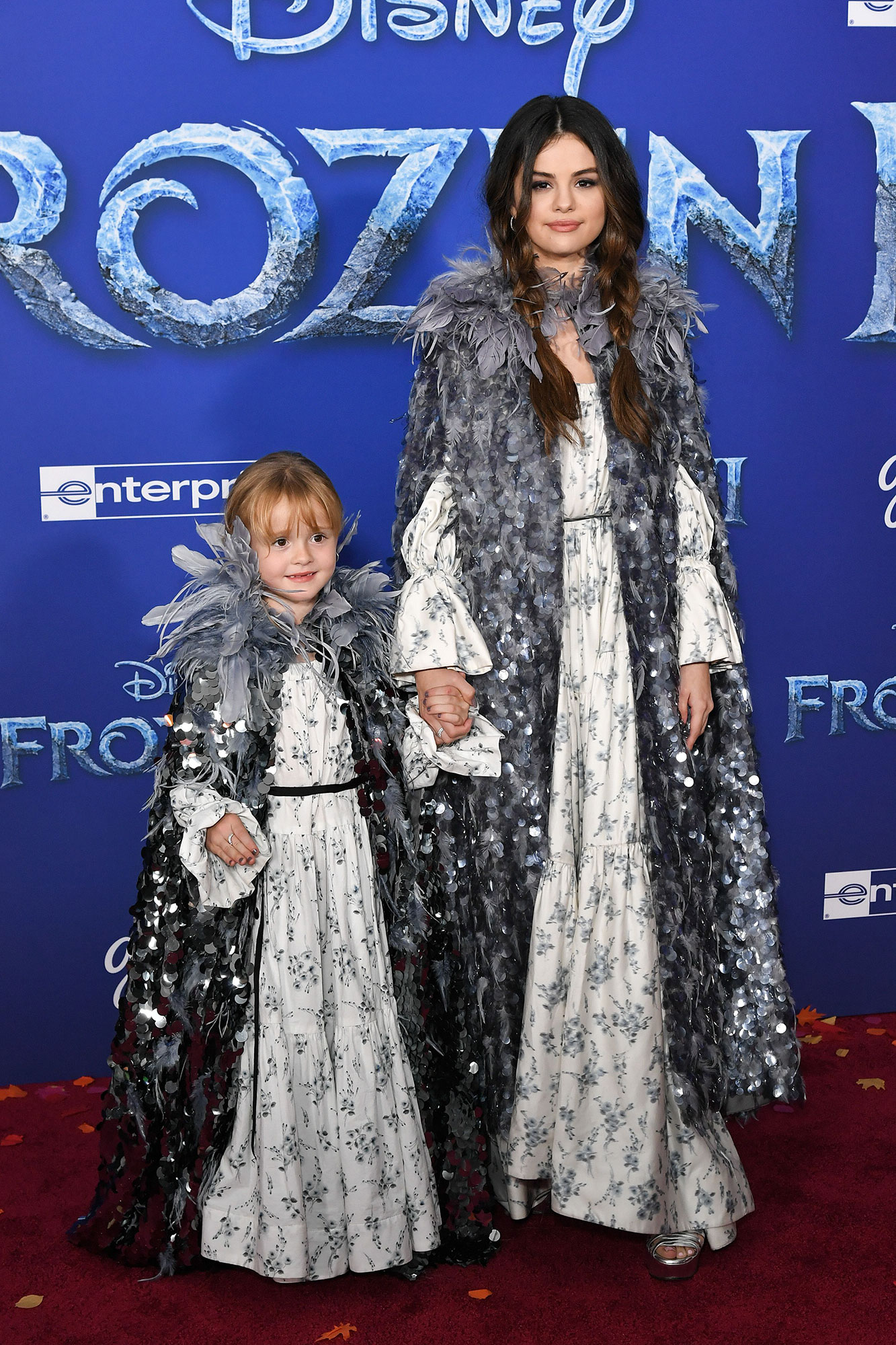 Selena Gomez and Her Little Sister Rock Matching Outfits at the 'Frozen' Premiere and It's Everything