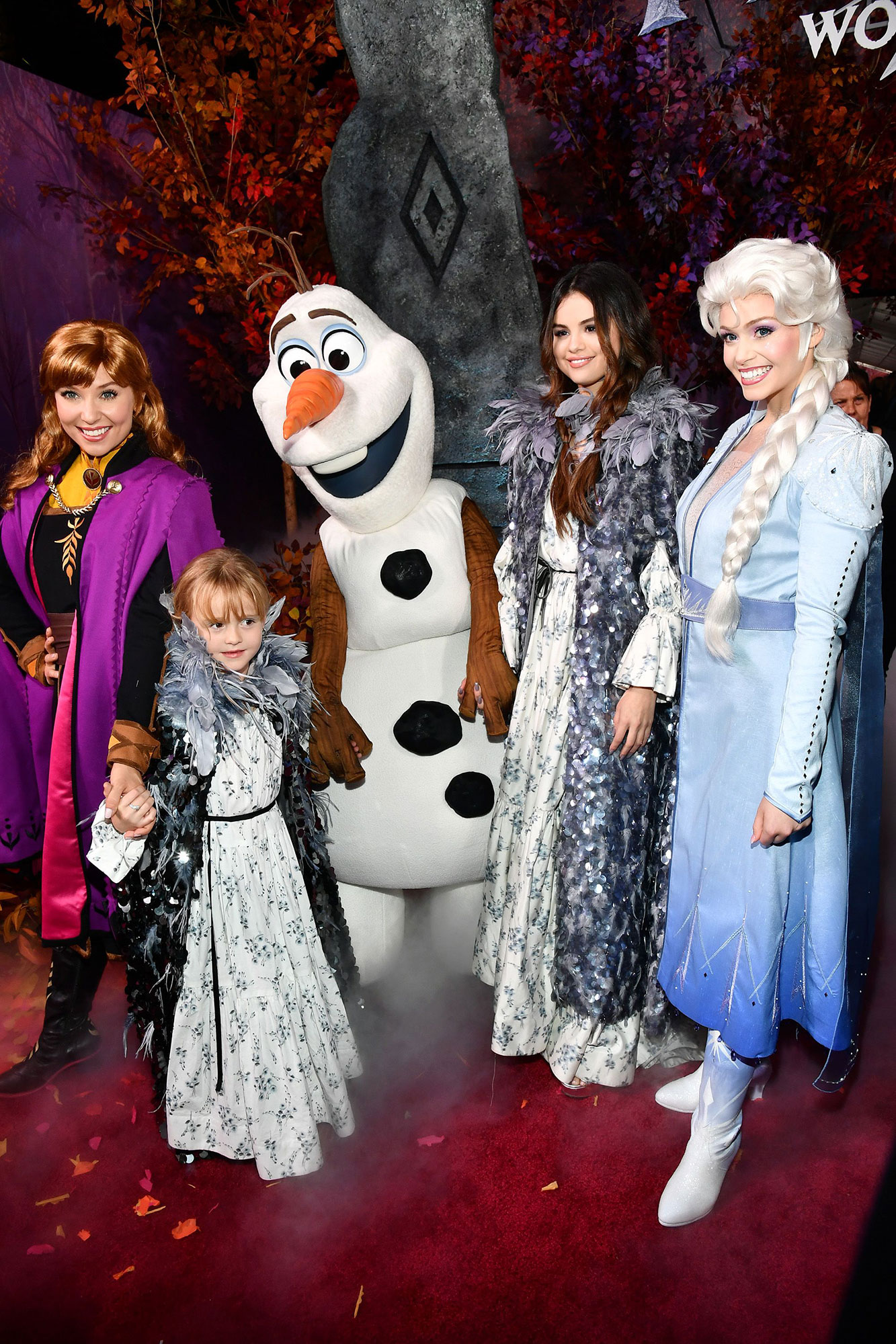 Selena Gomez and Her Little Sister Rock Matching Outfits at the 'Frozen' Premiere and It's Everything
