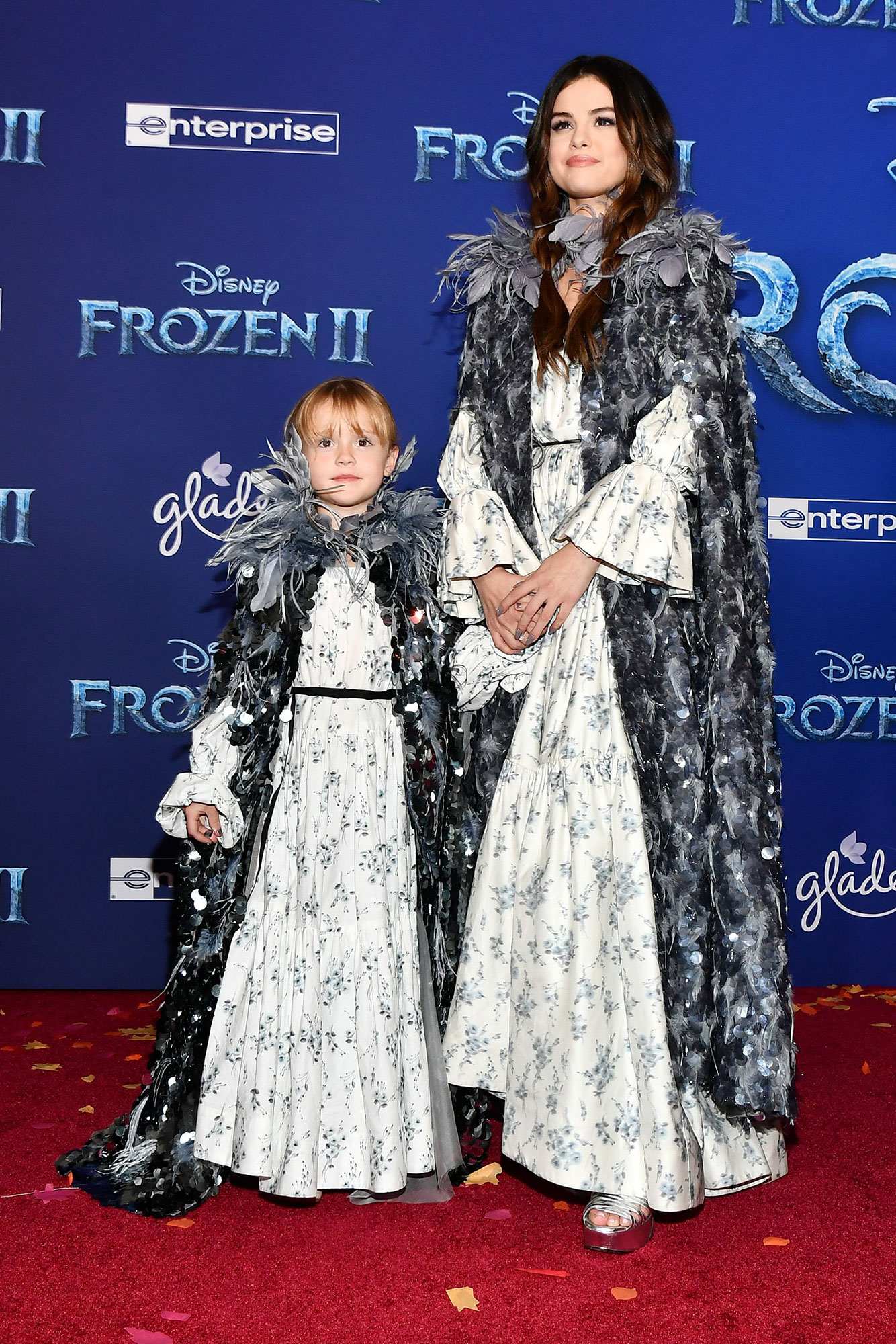 Selena Gomez and Her Little Sister Rock Matching Outfits at the 'Frozen' Premiere and It's Everything