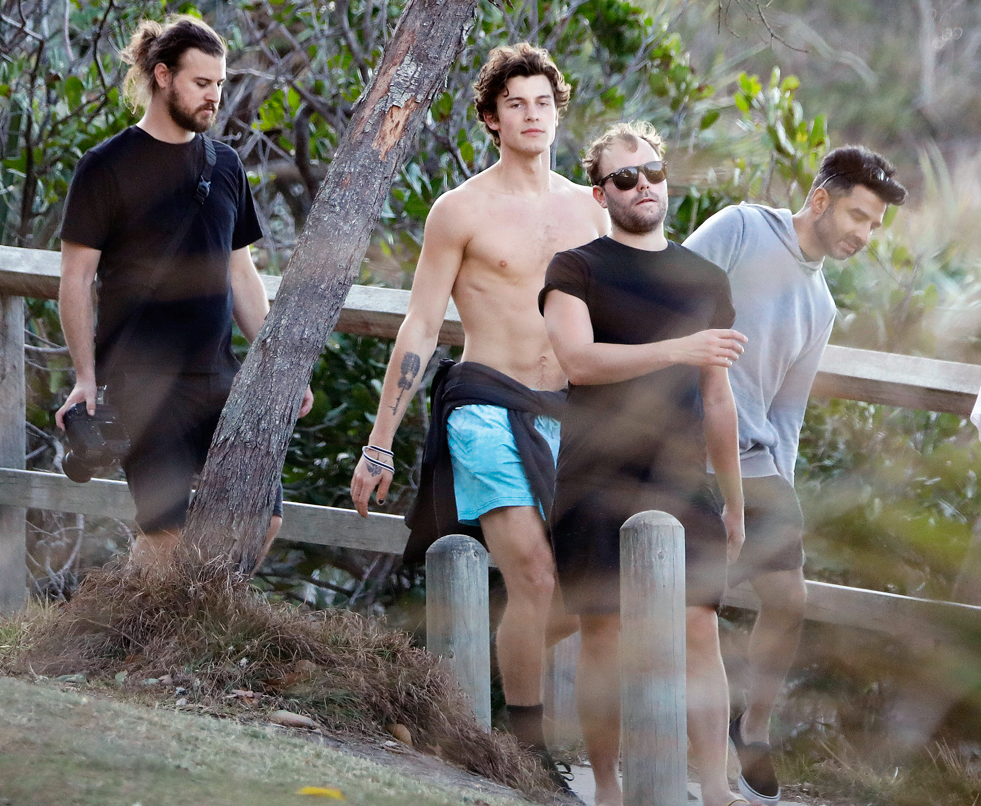 Shawn Mendes Walking Shirtless Australia