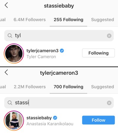 Tyler Cameron Stassie Karanikolaou Follow Each Other IG Dating Rumors