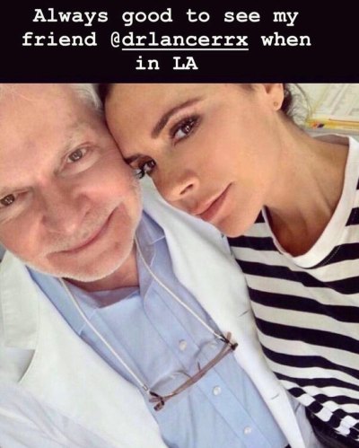 Dr. Harold Lancer and Victoria Beckham