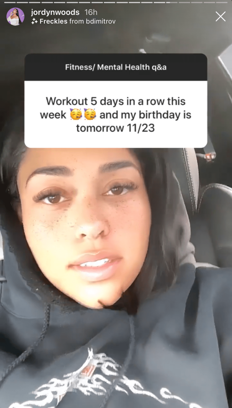 Jordyn Woods Frstplace Q&A on Instagram