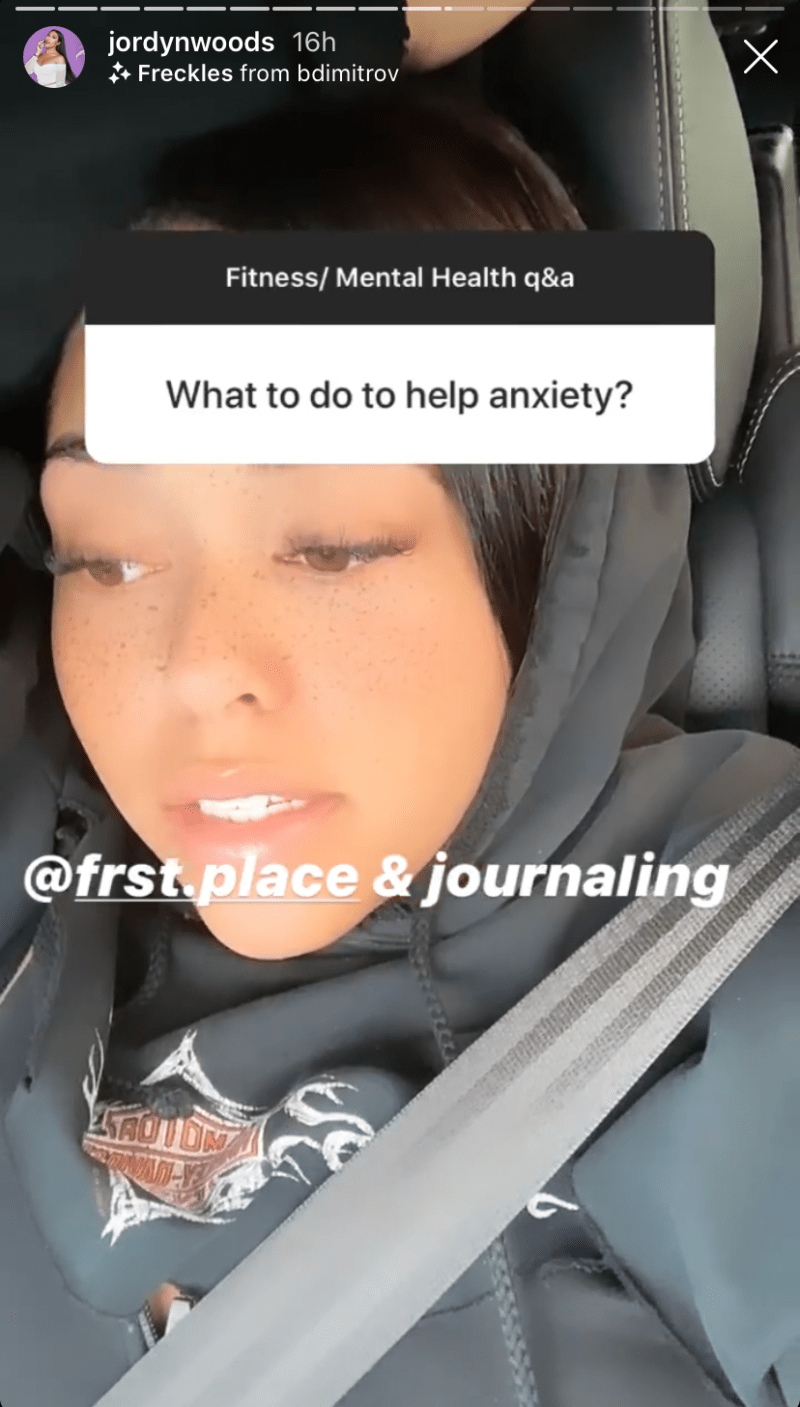 Jordyn Woods Frstplace Q&A on Instagram