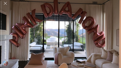Khloe Kardashian's Balloons From True and Tristan Thompson