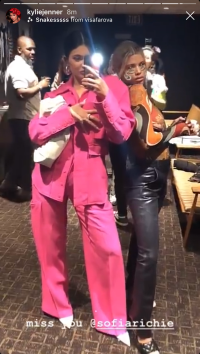 Kylie Jenner and Sofia Richie on Instagram