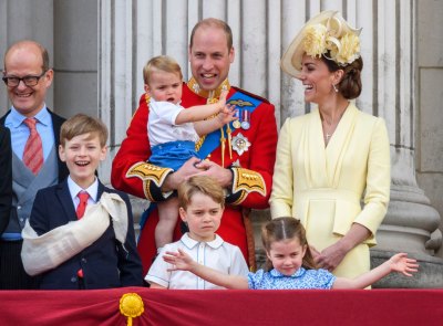 Duchess Kate Prince William Prince George Princess Charlotte and Prince Louis Smile Together