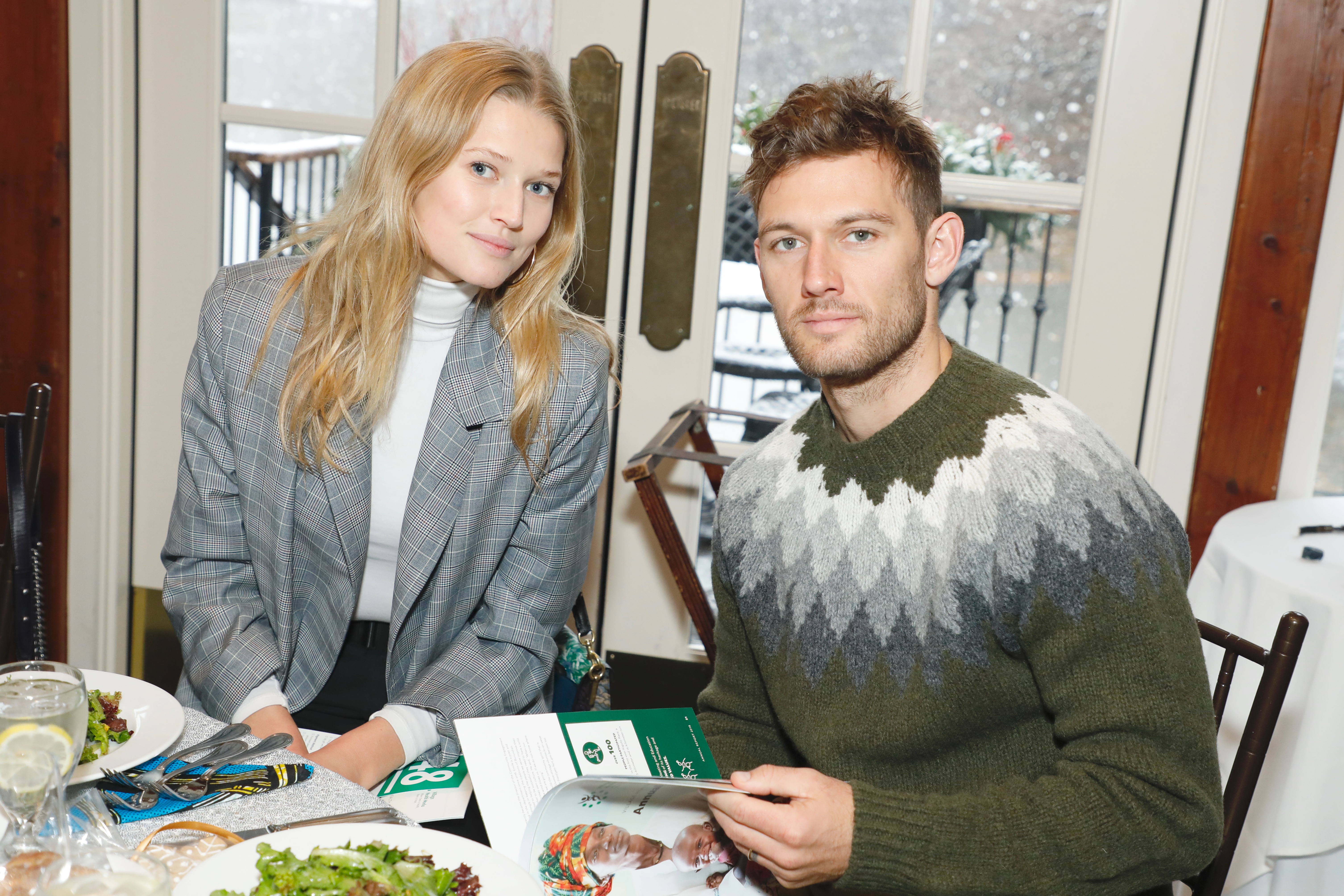 Alex Pettyfer and Toni Garnn together at a lunch