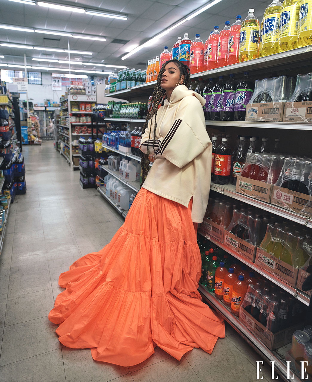 Beyonce on the cover and Inside Of Elle Magazine January 2020