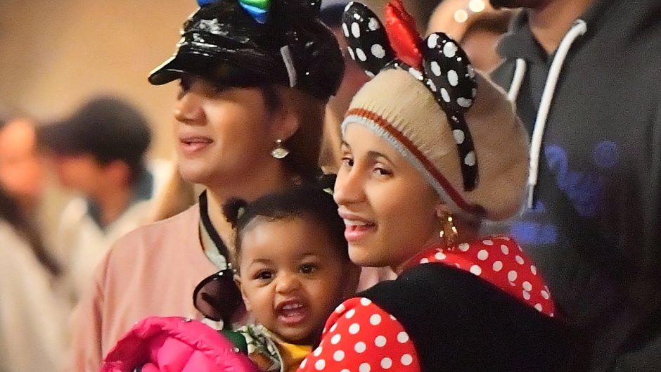 Cardi B Holds Daughter Kulture at Disneyland