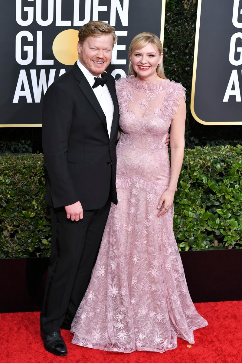 Jesse Plemons and Kirsten Dunst at the Golden Globes