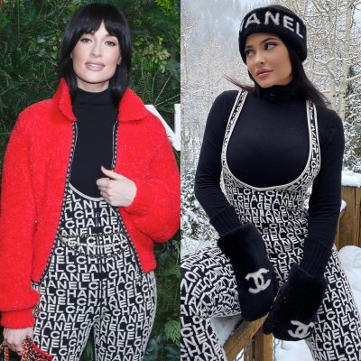 A Split Image of Kacey Musgraves and Kylie Jenner Wearing the Same Chanel Jumpsuit
