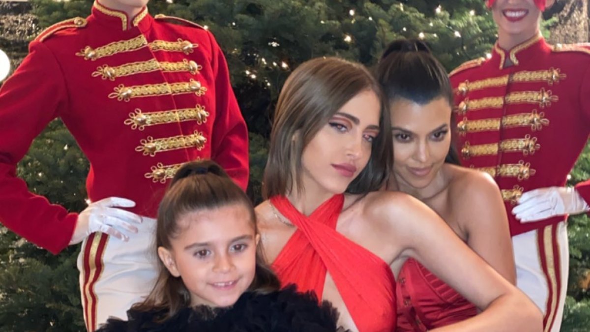 Kourtney and Penelope on Christmas Eve