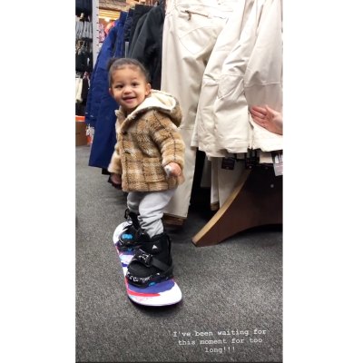 Kylie Jenner Shows Off Her Daughter Stormi Snowboarding