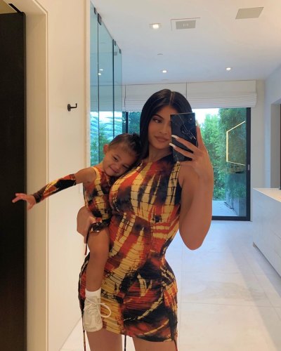 Kylie Jenner Taking a Mirror Picture With Stormi