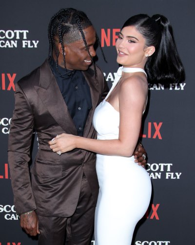 Kylie Jenner and Travis Scott Hugging at a Premiere