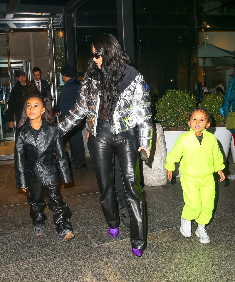 Kim Kardashian North West and Saint West in NYC