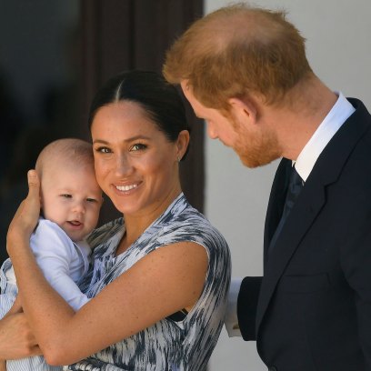 Prince Harry and Duchess Meghan Hold Baby Archie