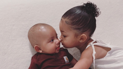 Psalm West and Stormi Webster