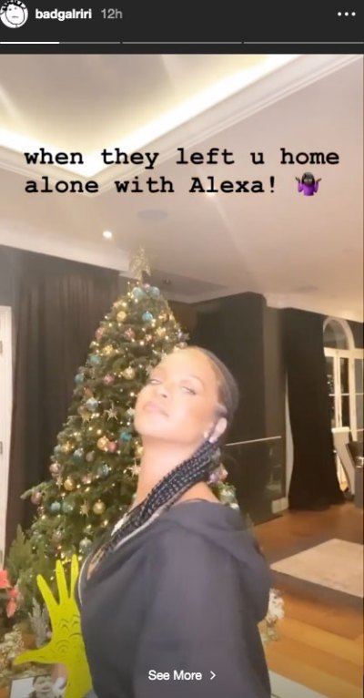 Rihanna Dances in Front of Her Christmas After Being Left Home Alone With Alexa and It's a Big Mood