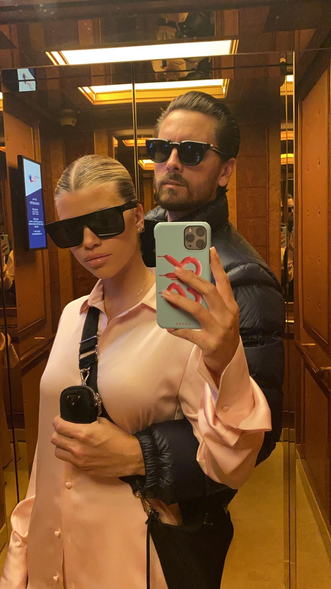Scott Disick and Sofia Richie Mirror Selfie