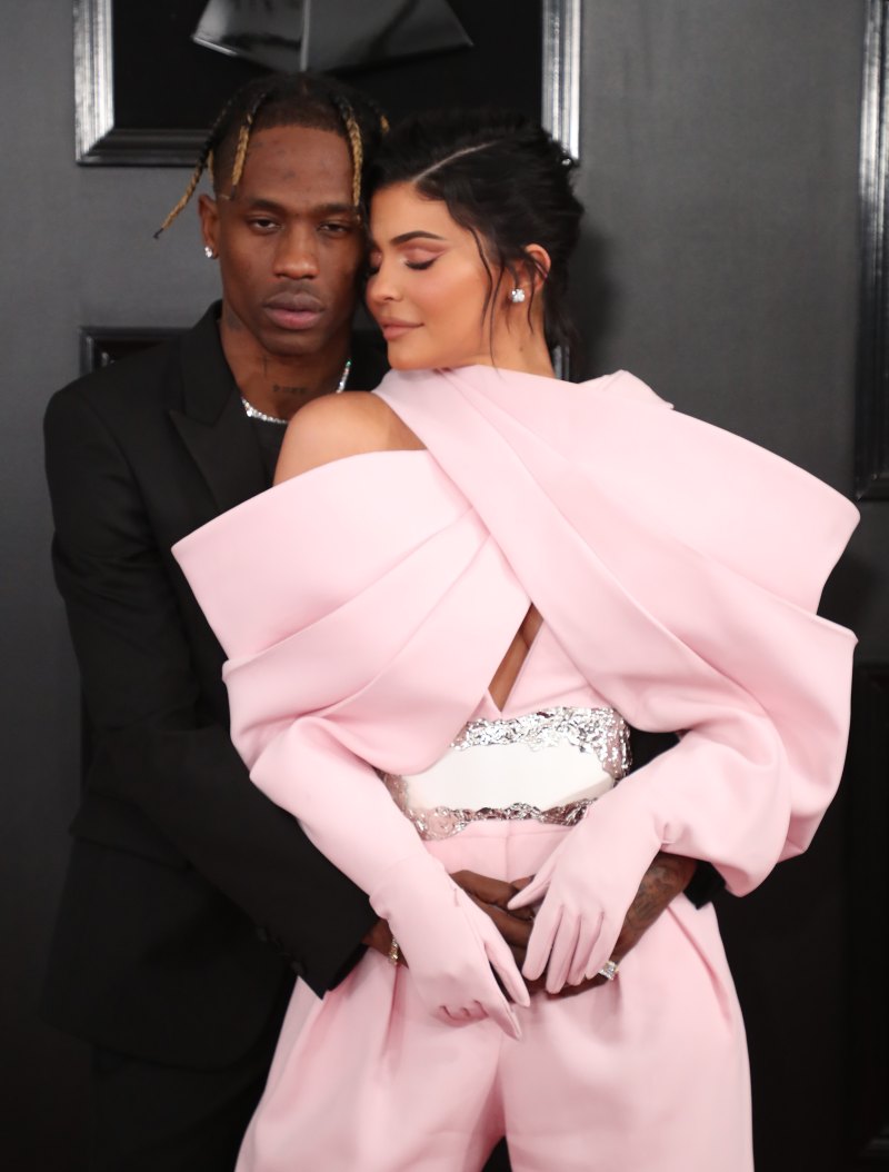 Kylie Jenner Wearing a Pink Outfit With Travis Scott