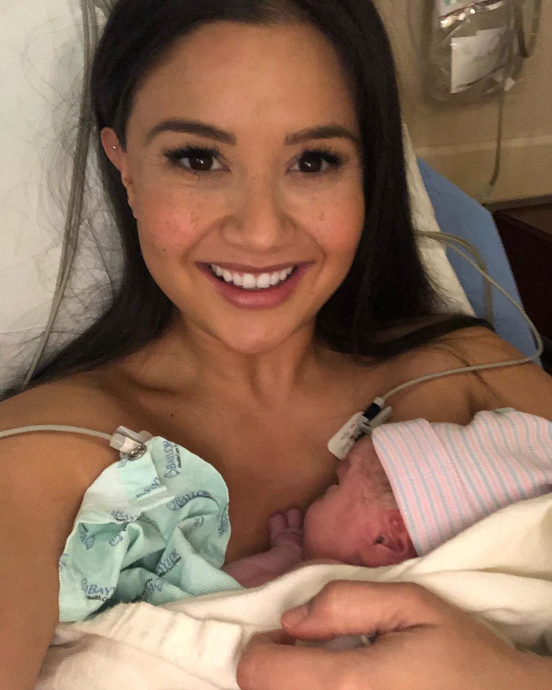 Catherine Giudici and Newborn Daughter Mia