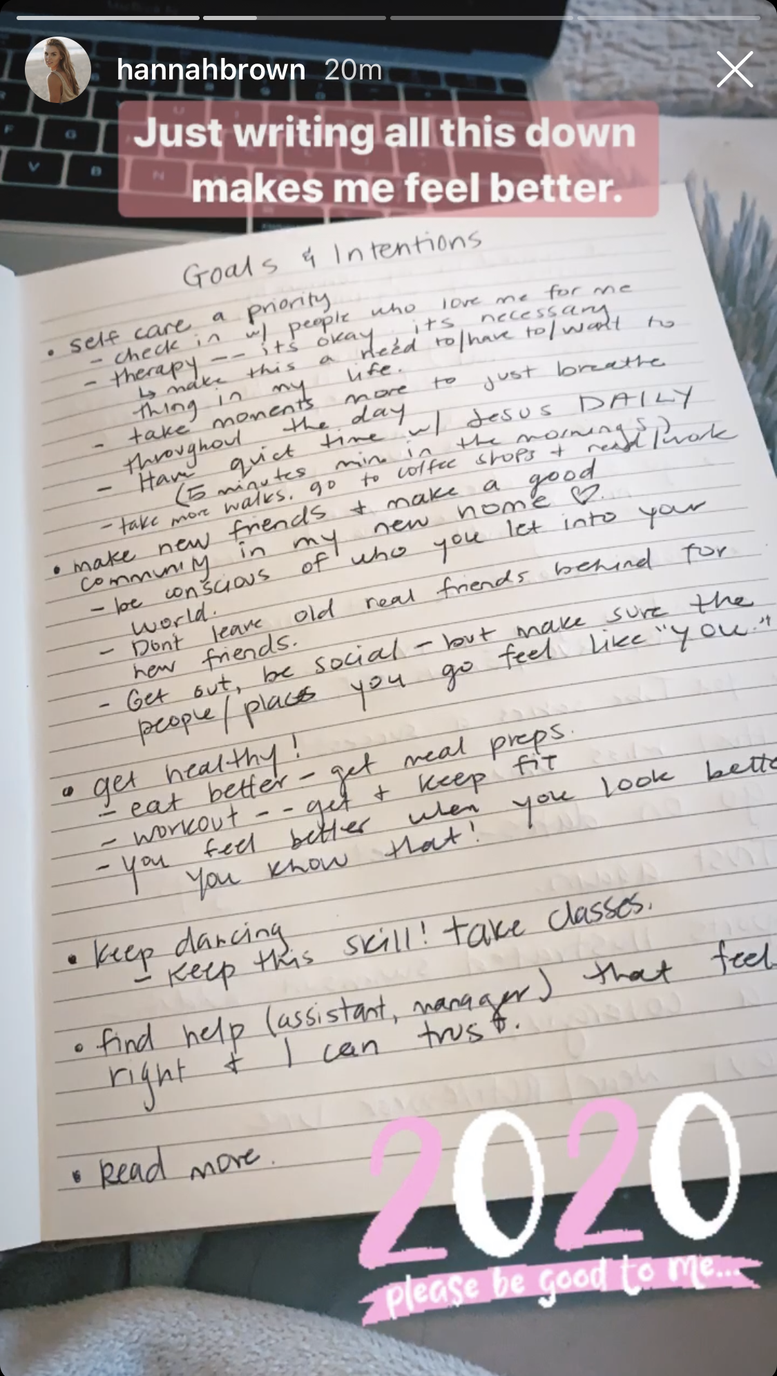 hannah-brown-2020-goals