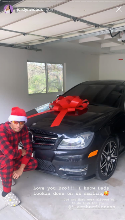 Jordyn Woods Brother Car for Christmas