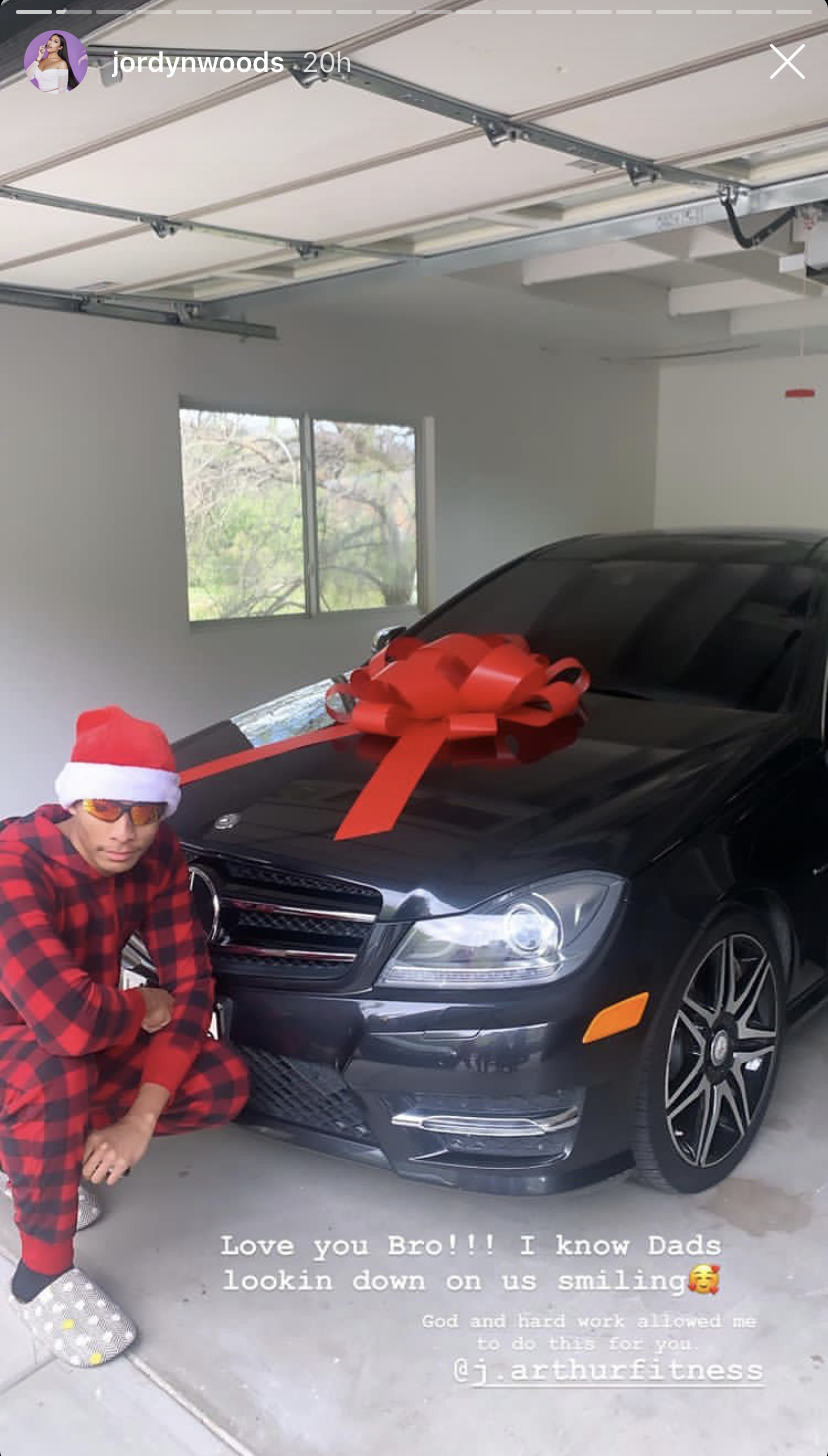 Jordyn Woods Brother Car for Christmas