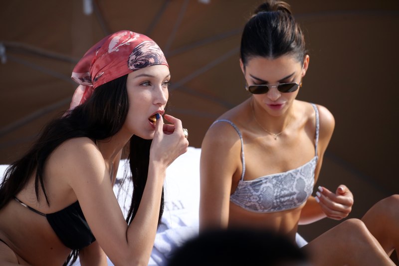 Kendall Jenner and Bella Hadid on Miami Beach