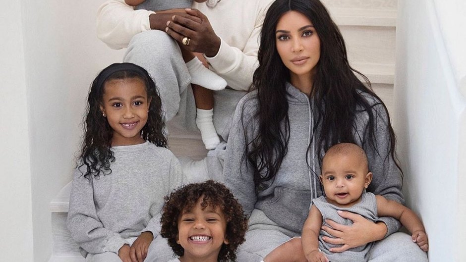 Kim Kardashian and Kanye West Christmas Card With North Saint Chicago and Psalm