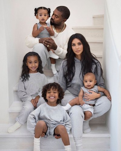 Kim Kardashian and Kanye West Christmas Card With North Saint Chicago and Psalm