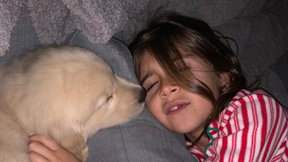 Penelope Disick With New Puppy