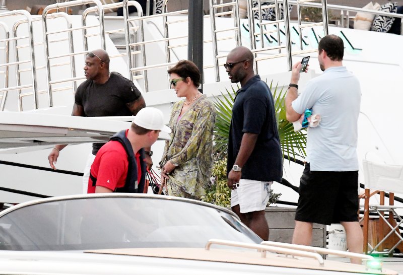 Kris Jenner and Corey Gamble Out and About in St. Barth's