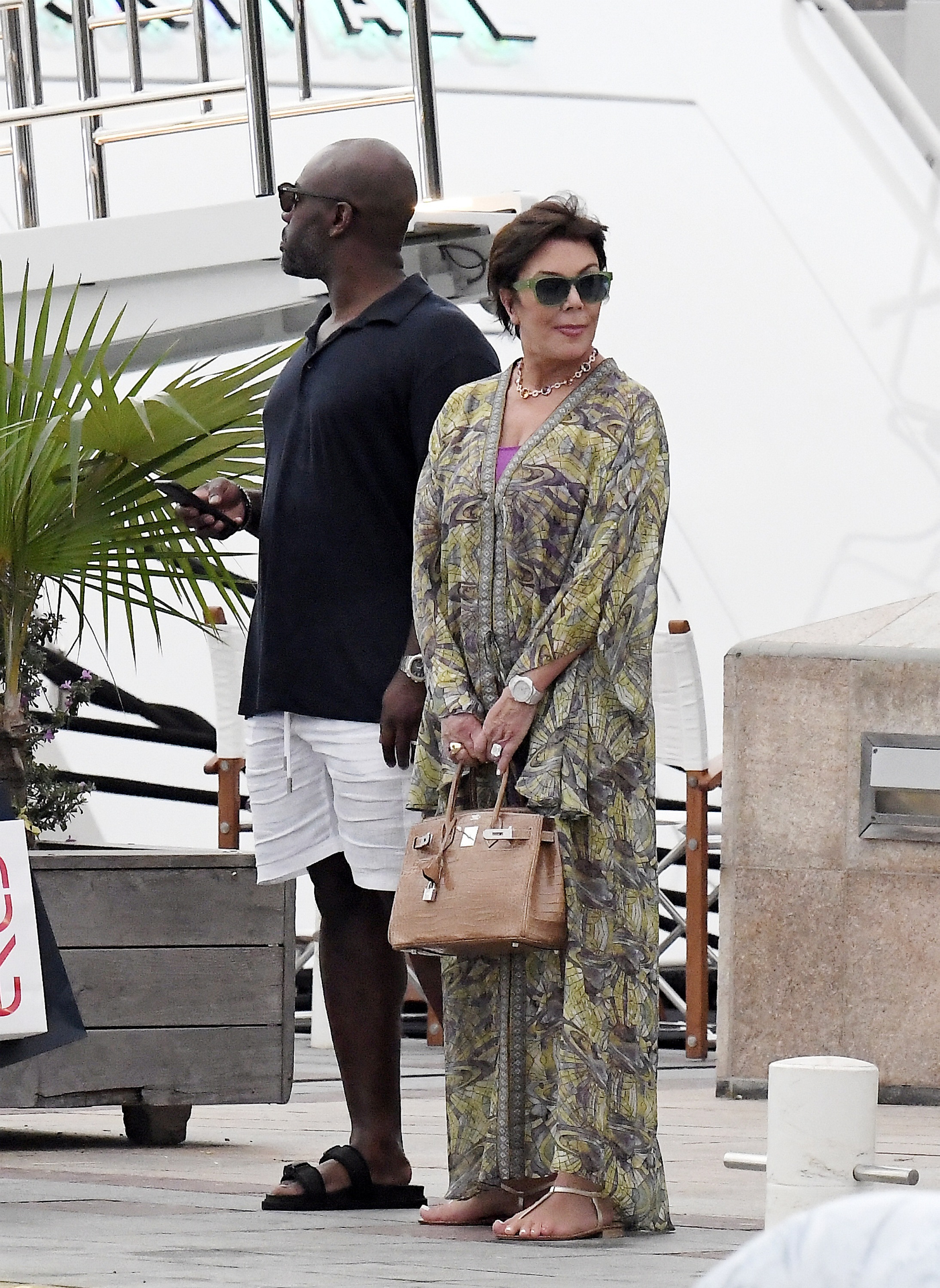 Kris Jenner and Corey Gamble Out and About in St. Barth's
