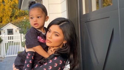 Kylie Jenner Kisses Daughter Stormi Webster at Chicago West Birthday