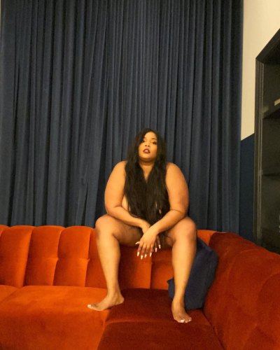 Lizzo Sits on a Couch Naked on Instagram