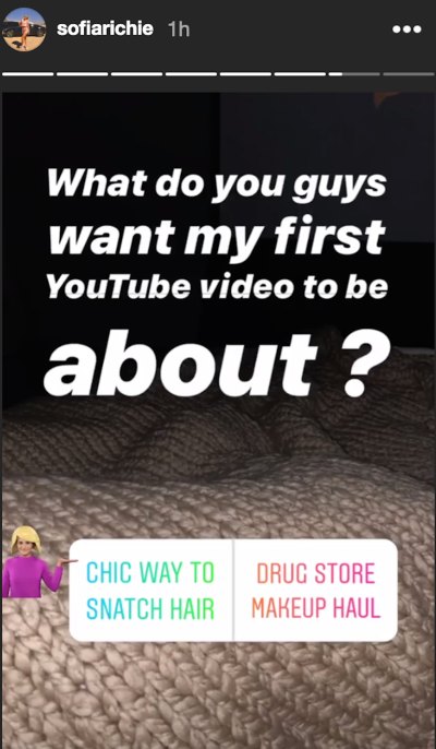 Sofia Richie YouTube tutorial first episode screenshot