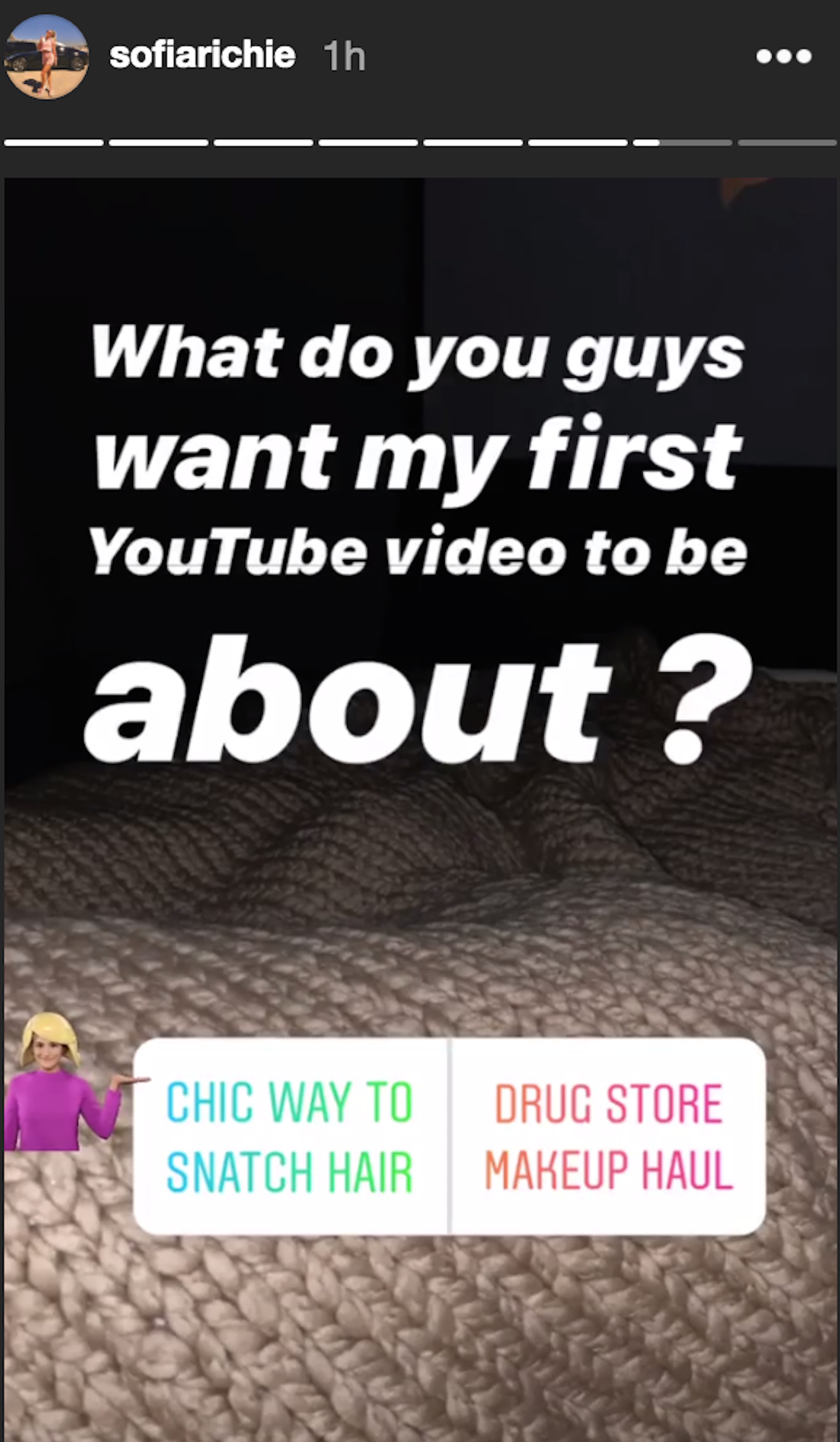 Sofia Richie YouTube tutorial first episode screenshot