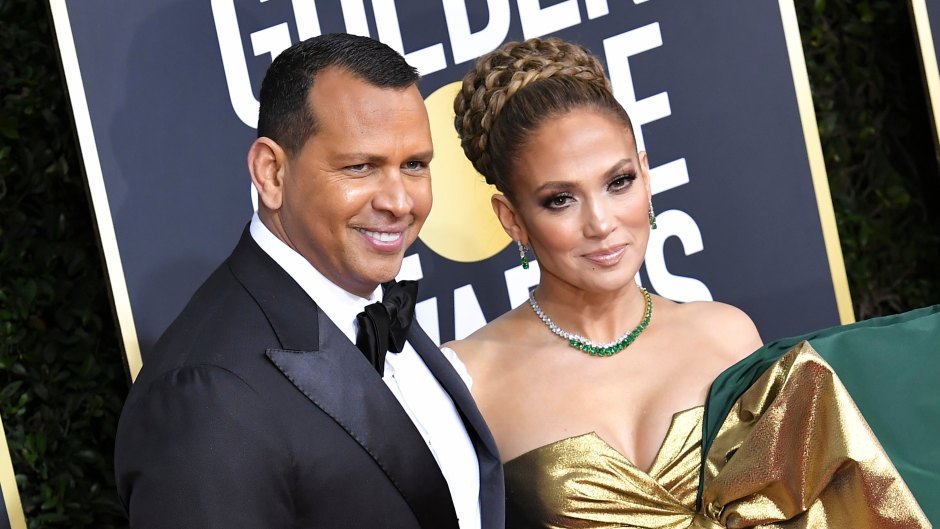 Alex Rodriguez and Jennifer Lopez at the Golden Globes
