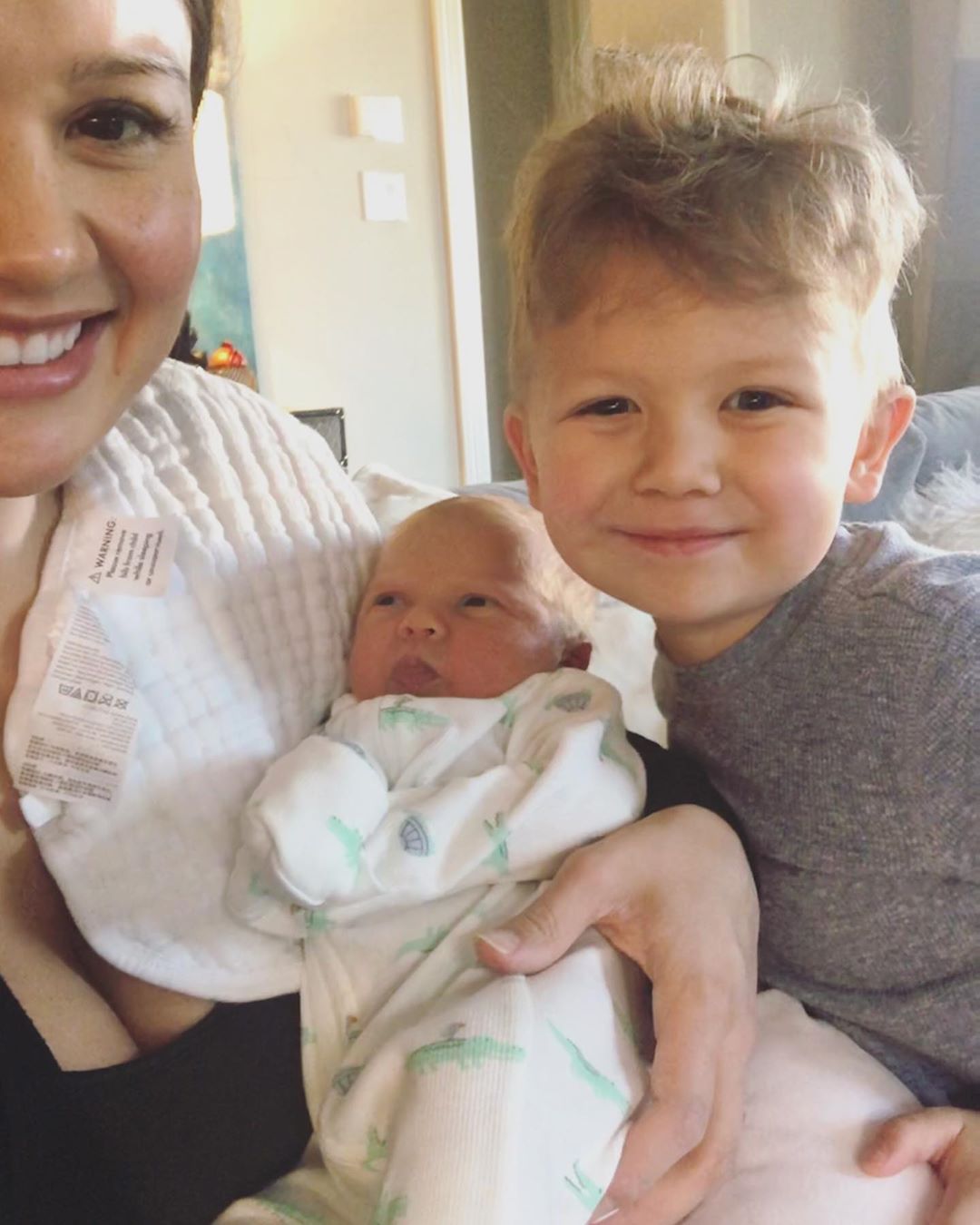 Catherine Giudice With Her Baby and Samuel