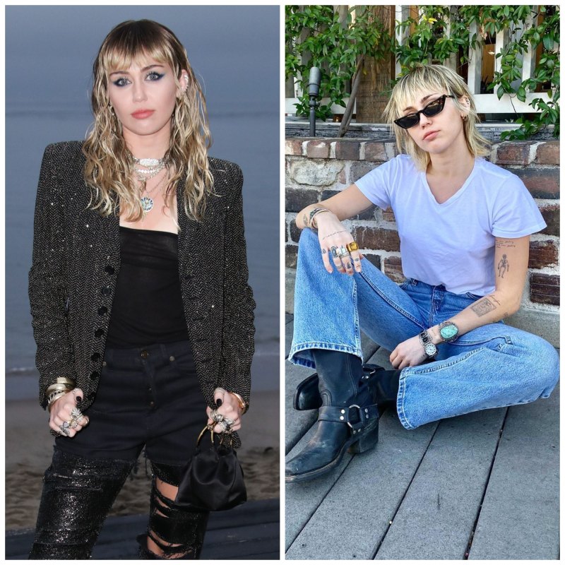 Celebrity Hair Transformations 2020, Miley Cyrus Split