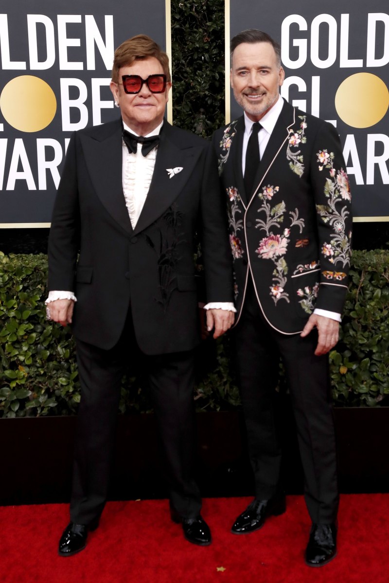 Elton John and David Furnish at Golden Globes