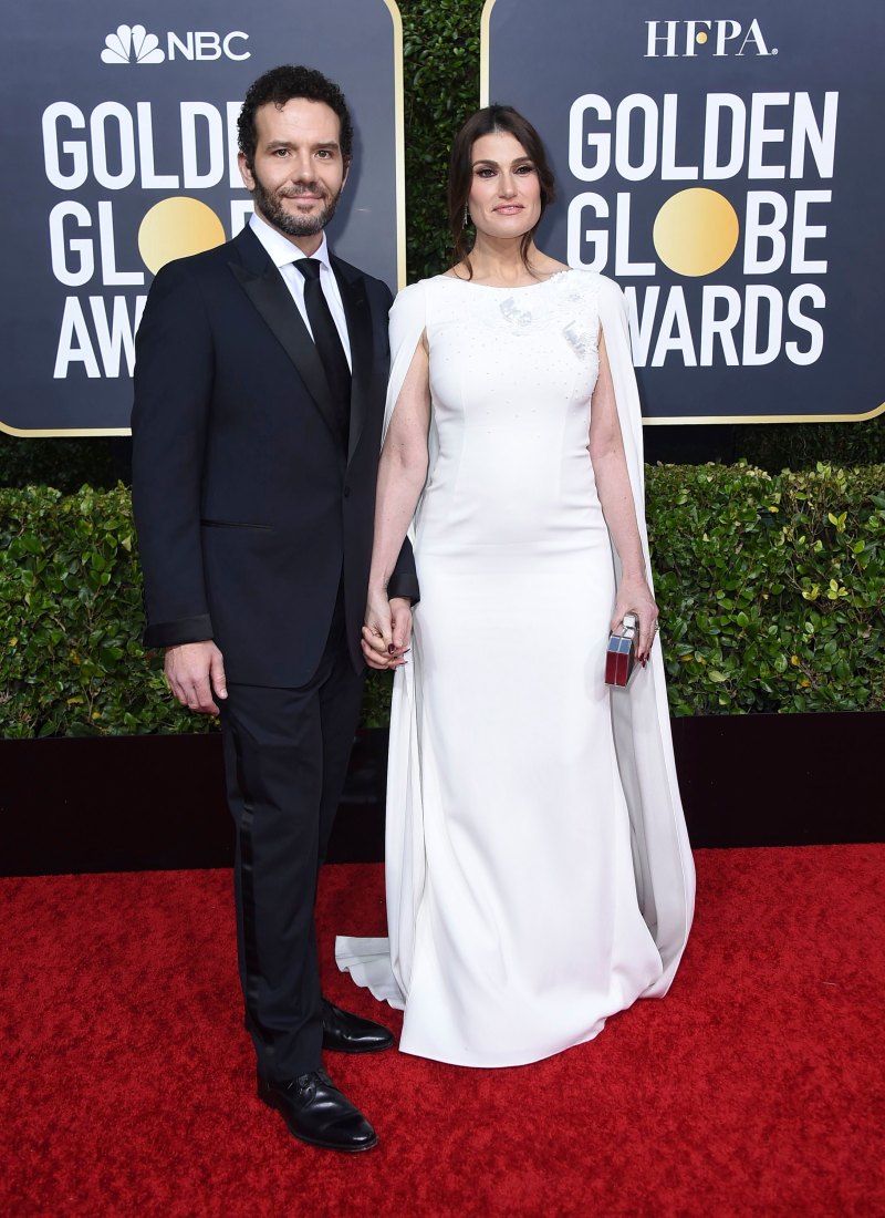 Idina Menzel and Aaron Lohr at Golden Globes