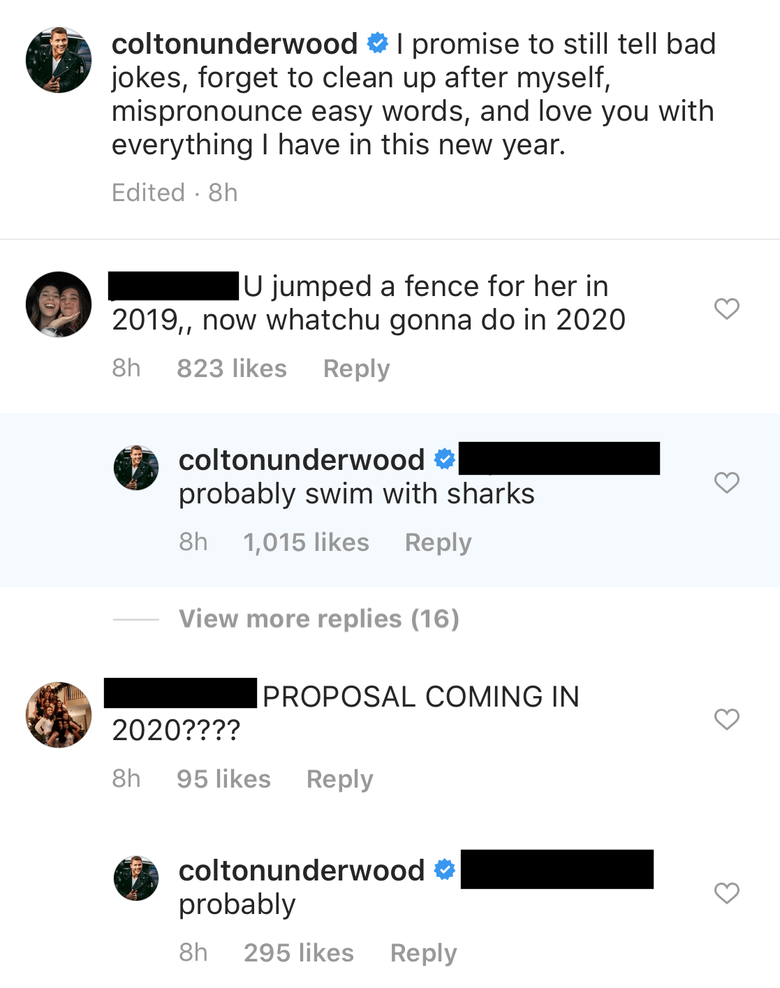 Colton Underwood Proposing to Cassie in 2020
