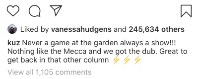 Vanessa Hudgens Likes Kyle Kuzma Instagram