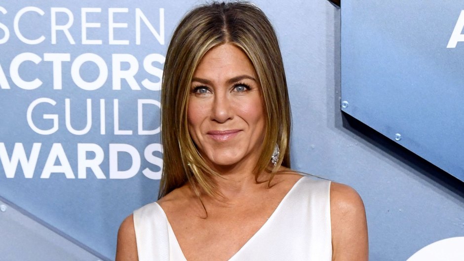 Jen Aniston Posts Flirty Photo of SAG Dress on the Floor After Steamy Run-In With Brad Pitt