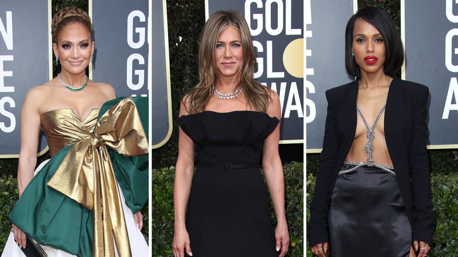 Jennifer Lopez Jennifer Aniston Kerry Washington Golden Globes 2020 red carpet